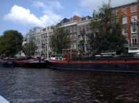 Вид на Амстердам с речного трамвайчика.